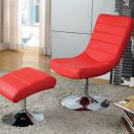 VALERIE LOUNGE CHAIR W/ OTTOMAN RED CM-AC6036RD